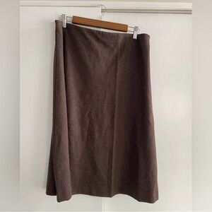 Uniqlo Brown Plaid A-Line Skirt